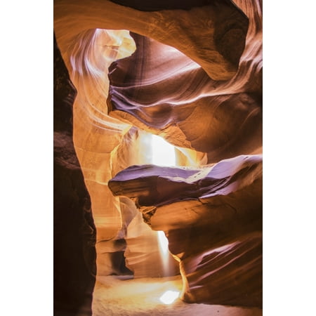 A scene in antelope canyon a narrow canyon carved out of the sandstone found on the navajo nation reservationPage arizona united states of america Canvas Art - Brian Guzzetti  Design Pics (12 x