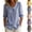 #01 Blue, variant on Women's Retro Peter Pan Collar Striped Cotton Linen Shirt - 3/4 Sleeve Button Down Blouse for Casual Summer Beach ,M,#01 Red