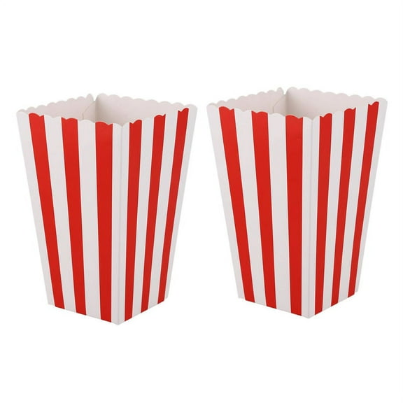 24 Cinema Treat Small Candy Favour Popcorn Bags Boxes,Red