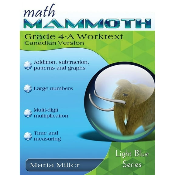 Math Mammoth Grade 4-A Worktext, Canadian Version, (Paperback)