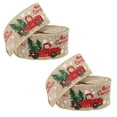 thumbnail image 2 of Wrapping Ribbon, Christmas Ribbons Strong Durable Retro Vivid  For Christmas Decoration Red,Hemp,Gray, 2 of 8