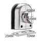 thumbnail image 2 of Stainless Steel Glass Door Floor Latch Lock for Bathroom Toilet Shop Security Bolt, 2 of 5