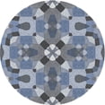 thumbnail image 1 of Ahgly Company Machine Washable Indoor Round Transitional Light Steel Blue Area Rugs, 9' Round, 1 of 7