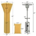 thumbnail image 2 of Gymax Patio Propane Heater 48,000 BTU 87 inches Tall W/ Table & Cover Silver, 2 of 10