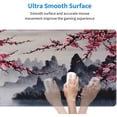 thumbnail image 5 of Japanese Sakura Watercolor Painting Extended Mouse Pad 31.5x11.8 Inch XL Cherry Blossom Flower Non-Slip Rubber Base Large Mousepad Stitched Edges Keyboard Mouse Mat Desk Pad for Office Home Game, 5 of 7