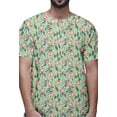 thumbnail image 4 of Atasi Short Sleeve Kurta For Men Printed Cotton Cambric Beach Yoga Ethnic Top, 4 of 5
