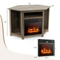 thumbnail image 3 of Costway Fireplace TV Stand w/ Led Lights & 18" Electric Fireplace for Tvs up to 50" Grey, 3 of 10
