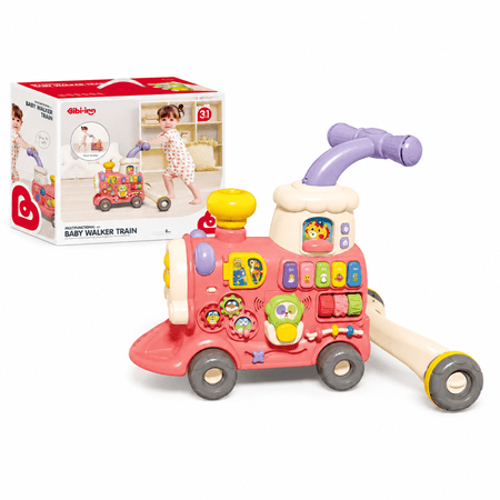 JUGAAD LIFE Baby Push Walkers, 3-in-1 Toddler Walking Toy with Activity Center, Music, Lights & Steam Spray, Early Learning Push Toys for Boys Girls 6-12 Months