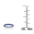 thumbnail image 3 of Blue Sapphire 2.5mm Eternity Band Ring 925 Sterling Silver Gemstone Jewelry For Women Gift, 3 of 5