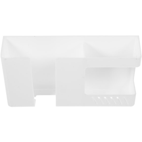 ETEREAUTY White ABS Plastic Wall Organizer for Sundries and Phone Mount, Lightweight, , and Stylish Storage Solution