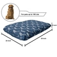 thumbnail image 2 of Fish Pet Bed, Ocean Whales in Flowering Details Deep Sea Aquatic Animals Marine Repetition, Resistant Pad for Dogs and Cats Cushion with Removable Cover, 24" x 39", Night Blue and White, by Ambesonne, 2 of 4