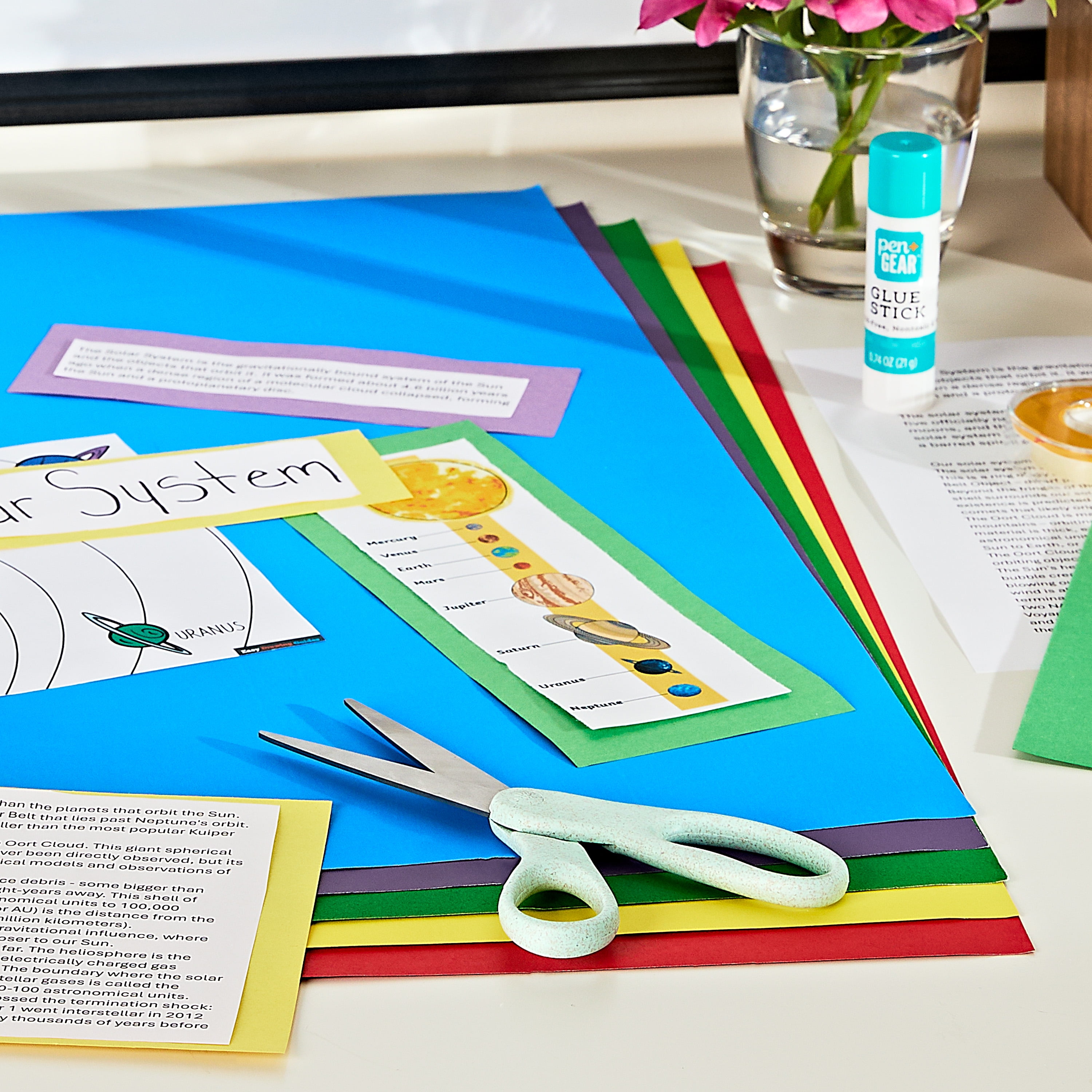 Pen + Gear Rainbow Assorted Multipack Poster Board, 22"x28", 5 Count