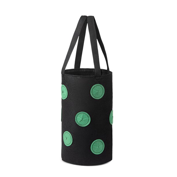 Bolsas de cultivo de fieltro Bolsillos de exhibición Bolsa de planta de fresa colgante DIY (Negro) Ehuebsd Libre de BPA