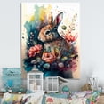 thumbnail image 2 of Designart Cute Rabbit Floral Art I Canvas Wall Art, 2 of 5