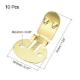thumbnail image 2 of Uxcell 31mm x 19.5mm Iron Blank Shoe Clips for DIY Crafts Gold Tone 10 Pack, 2 of 6