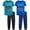 Teal/Royal Videogame, variant on Pro Athlete Boys Sweatsuit Set Short Sleeve Crewneck Graphic Tees & Tricot Jogger Sweatpants 4 Piece