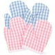 thumbnail image 1 of Guantes de horno resistentes al calor (4 unidades), guantes decorativos para hornear, guantes para parrilla anti-quemaduras, 1 of 8