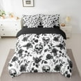 thumbnail image 2 of Feelyou Skeleton Skull Twin Bedding Sets 7-Piece, Vintage Western Fashion Bedding Comforter Set, Halloween Rose Floral Reversible Sheet Sets, Ultra Soft Home Decor, 2 of 7