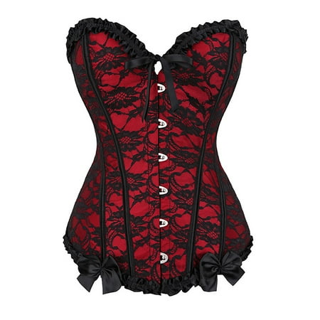 

Fiudx Women s Court Corset Feather Velvet Christmas Bow Body Shaping Clothes Shapeware New 2037
