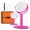 Hotpink, variant on ZJQYDS Makeup Mirror with Lights, Lighted Magnifying Mirror 30X with 3 Lighting and Adjustable Brightness, 2-Sided Height Adjustable Vanity Mirror for Bathroom, Gifts for Women Black