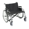 Drive Medical Sentra EC Heavy Duty Extra Wide Wheelchair, Detachable Desk Arms, 28" Seat