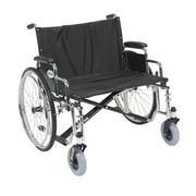 Drive Medical Sentra EC Heavy Duty Extra Wide Wheelchair, Detachable Desk Arms, 28" Seat