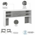thumbnail image 5 of Echo 72W Desk Hutch in Pure White and Modern Gray - Engineered Wood, 5 of 6