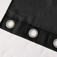 thumbnail image 4 of Dainty Home Malibu Textured Semi-Sheer Grommet Top Curtain Panel Pair, 108" x 84" In Black, 4 of 10