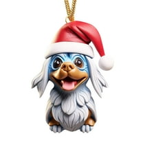 KCEHTA Dog Ornaments for Christmas Tree, Christmas Dog Ornaments, Cute Christmas Tree Hanging Ornament Dog Themed Christmas Birthday Party Home Decorations