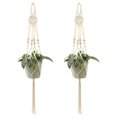 thumbnail image 1 of 2 Pcs Suspensions Macramé pour Plantes Intérieur Extérieur Panier Suspendu, 1 of 5