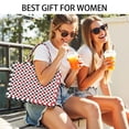 thumbnail image 5 of Large Capacity Tote Bag,Red Black White Checkered Pattern Handbag Fashion Luxury Tote Bag,15.7"x13"x 5.1" Inches,Laptop Compatible, 5 of 6