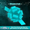 thumbnail image 5 of PMU Pull String Bows - Gift Bows for Wedding, Birthdays & Anniversaries - Ribbon Bows for Flowers & Basket Decoration - Large Bow for Gift Wrapping - 5 Inch 20 Loops Turquoise- (3/pkg) Pkg/1, 5 of 6