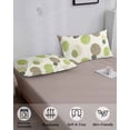 thumbnail image 3 of Abstract Geometric California King Pillow Case - Microfiber Bed Throw Pillow Covers, Farmhouse Vintage Polka Dot Green Decorative Lumbar Pillow Cover with Envelope Closure for Sofa/Travel 20"x40", 3 of 6