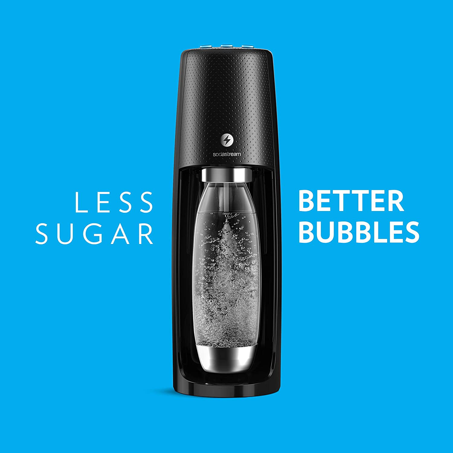 SodaStream Jet Sparkling Water Maker, Bundle with bubly drops, Black