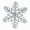 Silver, variant on Gyn&Joy Flower Snowflake Aurora Borealis, Crystal Rhinestone Brooch Pin, Silvery Tone