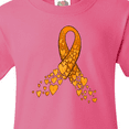thumbnail image 4 of Inktastic Leukemia Awareness with Orange Ribbon Made of Hearts Youth T-Shirt, 4 of 5