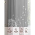 thumbnail image 6 of White Dandelion Sheer Curtains 84 Inch Length 2 Panels Set Window Treatments, Spring Plants Flowers Vintage Gray Rod Pocket Semi Curtains for Living Room/Bedroom/Kitchen Décor, 104"W x 84"L, 6 of 7