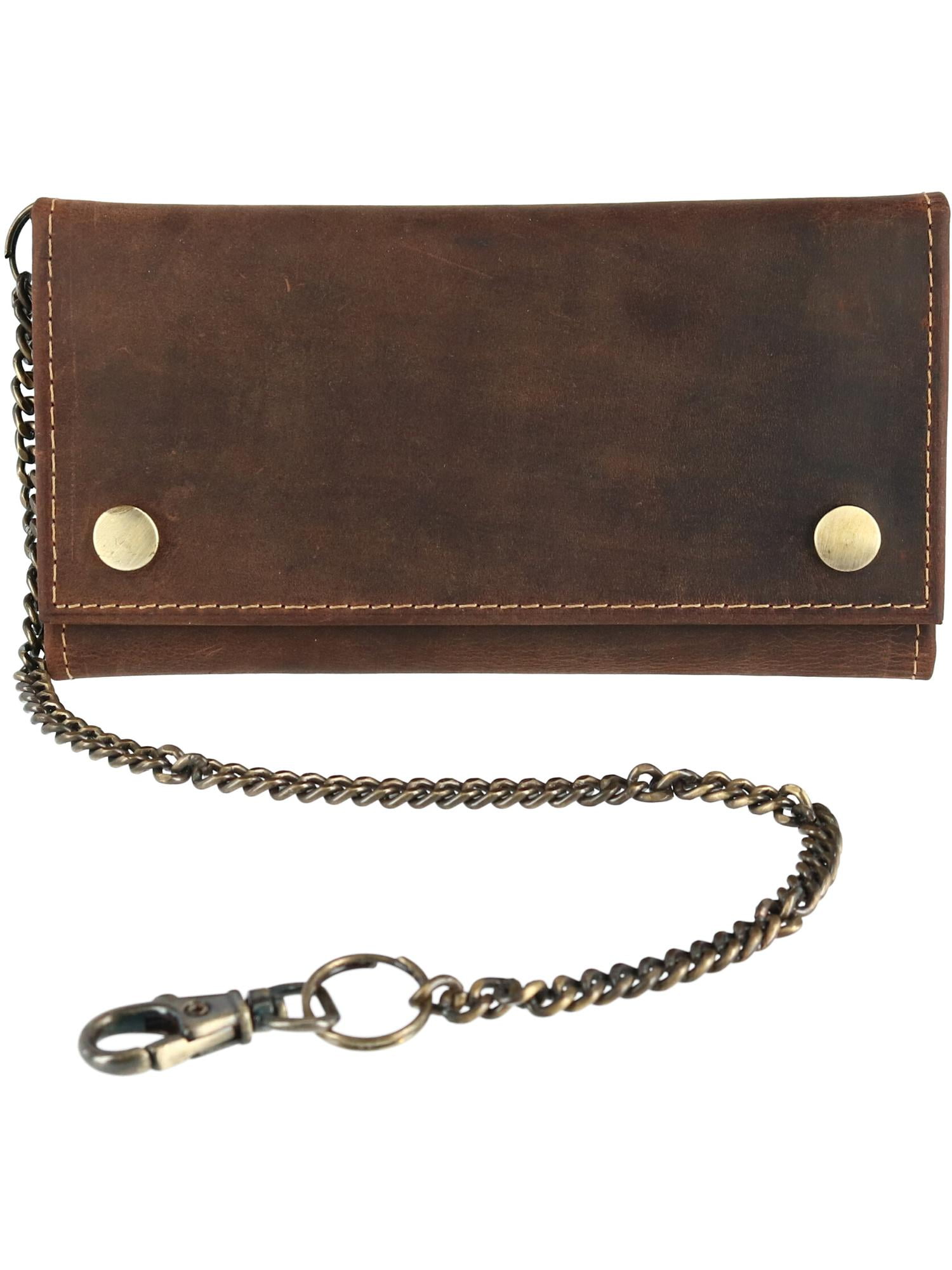 CTM - CTM® Hunter Leather Long Trifold Chain Wallet (Men&#39;s) - mediakits.theygsgroup.com - mediakits.theygsgroup.com