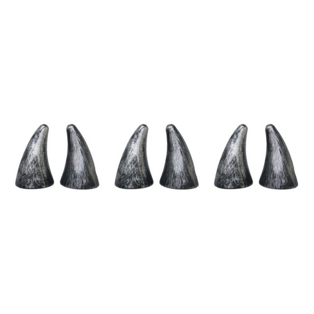 Baohd 2pieces Sticker Stand Out Crowd With Stylish Devil Horn Car Roof Decoration silver 3Set
