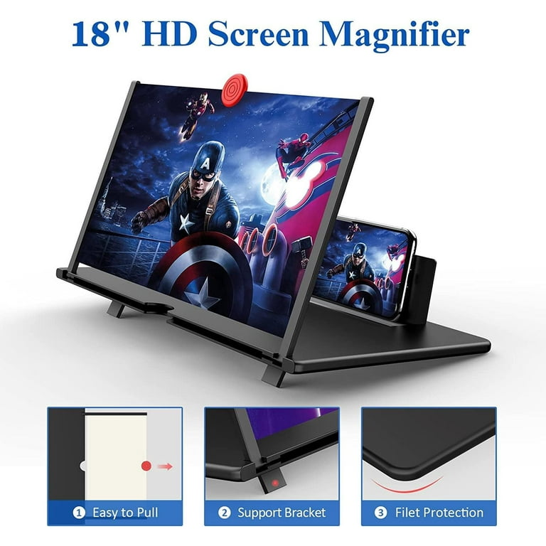Phone Magnifier 18 Inch Screen Magnifier For Mobile Phone 3D HD