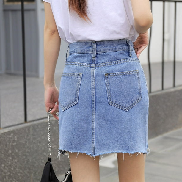 Thin denim sale skirt