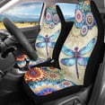 thumbnail image 2 of XYZCANDO Car Seat Covers Anti-Scratch Car Front Seat Covers Auto Seat Covers Protector Anti-Slip Truck SUV, Dragonfly Mandala Style, 2 of 10