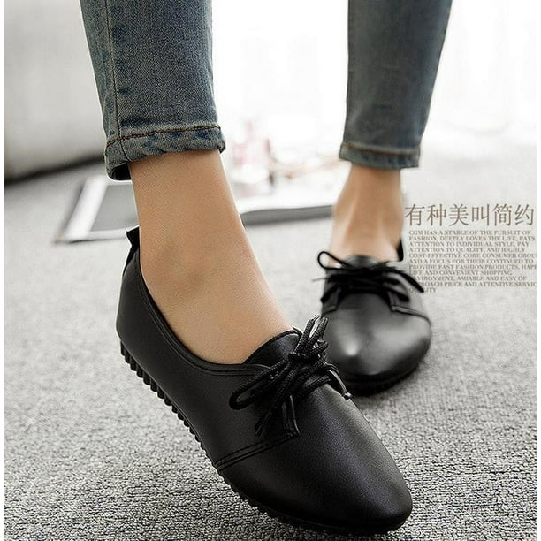 Women Oxfords Casual Shoes Dress Flats Shoes Loafers Walmart