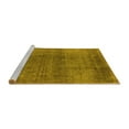 thumbnail image 2 of Ahgly Company Machine Washable Indoor Square Oriental Yellow Industrial Area Rugs, 6' Square, 2 of 4