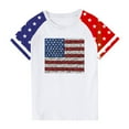 thumbnail image 4 of GERsome Boys Girls T-Shirts 4th of July Patriotic Tops Crewneck Short Sleeve Undershirts for Unisex Kids American Flag Tshirts, 5-6 Years, 4 of 4