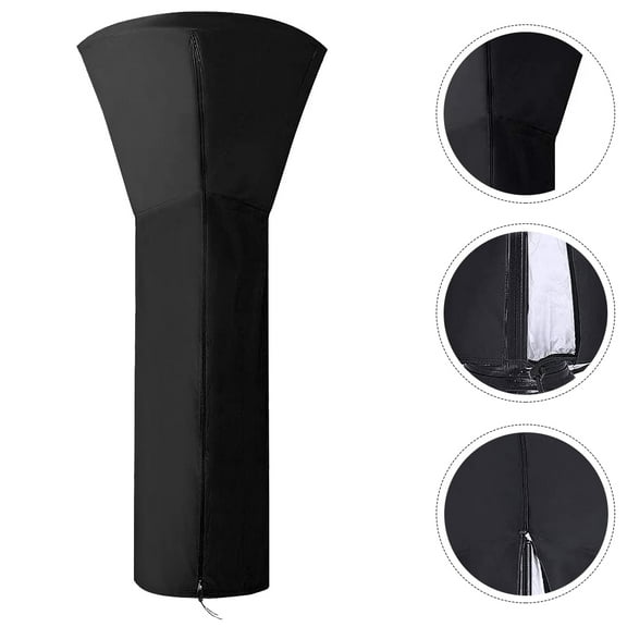 FRCOLOR Patio Heater Cover Black Oxford Cloth for Outdoor Use 1Pack 87x33x19in