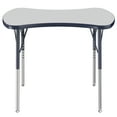thumbnail image 2 of ECR4Kids Collaborative Bowtie Premium Thermo-Fused Adjustable Activity Table Grey/Navy/Navy - Standard Swivel, 2 of 4