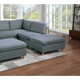 thumbnail image 3 of CoSoTower Contemporary Living Room Furniture 6pc Modular Sectional Set Steel Dorris Fabric Couch 2X Wedges 2X Armless Chair and 2X Ottomans, 3 of 9