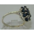 thumbnail image 3 of LBG British Made 14k White Gold Natural Sapphire Womens Statement Ring - 33 size options - Size 10.75, 3 of 6