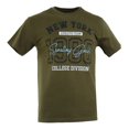 thumbnail image 1 of Playera George para Hombre, Cuello Redondo de Manga Corta Diseño Estampado New York Verde Militar Talla G, 1 of 4